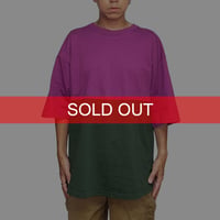 【USED】90's OLD GAP Two-Tone Docking T-shirt Made in USA