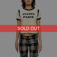 【USED】CELINE by Hedi Slimane 2020-2021 “CELINE PARIS” College Ringer T-shirt