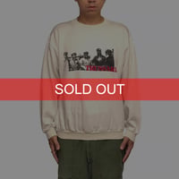 【USED】80's-90's TRUSSARDI Craftsmen Photo Graphic Sweatshirt