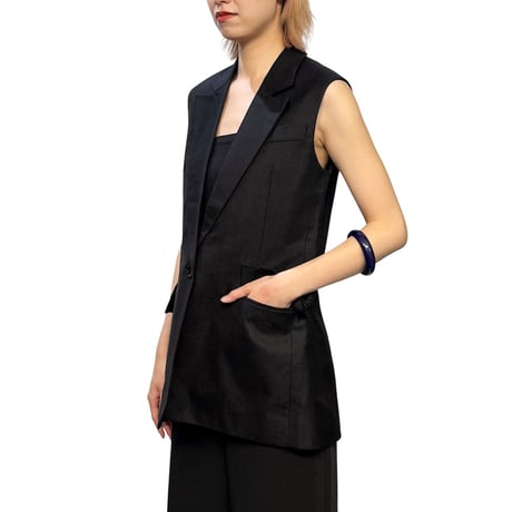 【DEAD STOCK】90's Veronique Branquinho 1B Sleeveless Tailored Jacket
