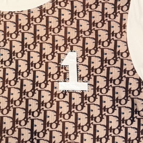 【USED】00's Christian Dior by John Galliano 2002SS Trotter “No.1” T-shirt Beige