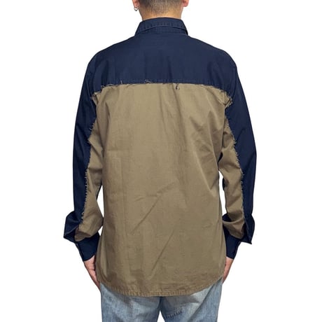 【USED】90's-00's DIRK SCHONBERGER Reconstructed Docking Cotton Shirt