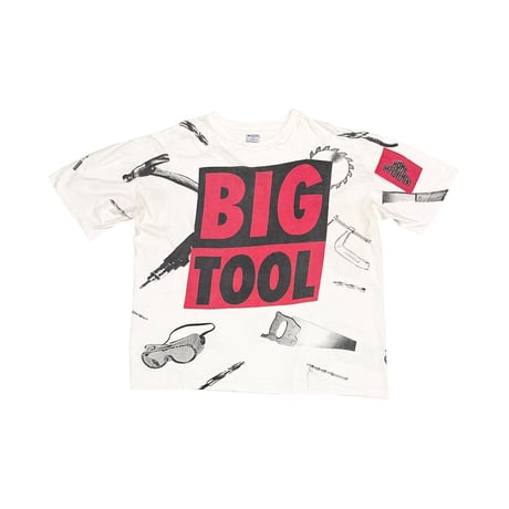 【USED】90's HOME IMPROVEMENT “BIG TOOL” All Over Print T-shirt