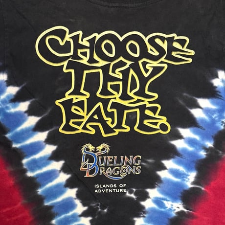 【USED】90's DUELING DRAGONS “Choose Thy Fate” Tie-Dye Baby T-shirt
