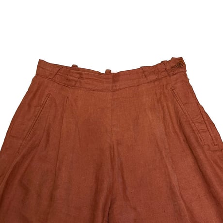 【USED】90's Risposte di Laura Biagiotti Linen Wide Shorts