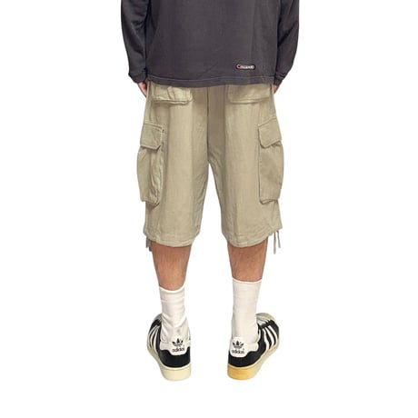 【USED】00's Trust Linen Blend Cargo Shorts Beige