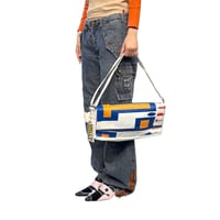 【DEAD STOCK】90's W.&L.T. “KISS THE FUTURE” Graphic Tarpaulin Shoulder Bag