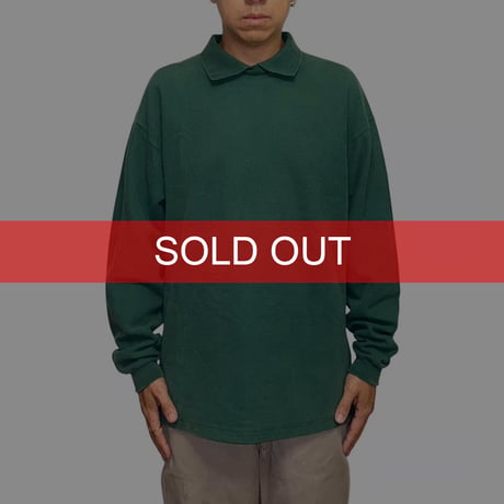【USED】90's OLD GAP Classic Rugby Pullover Forest Green
