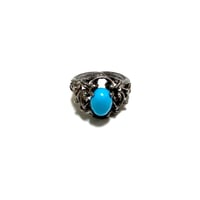 【BOOMBABA BOUTIQUE】(No.25) Sterling Turquoise Ring 925 sterling silver; turquoise