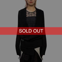 【USED】00's A.F. Vandevorst Cross-Wrap Knit Cardigan Black