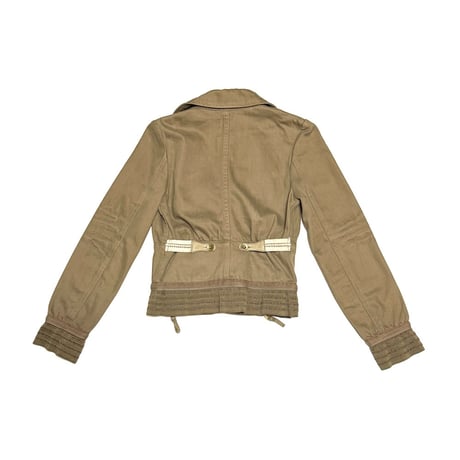 【USED】00's DIESEL Zip Design Cropped Cotton Tailored Jacket