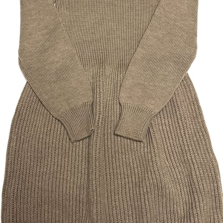 【USED】00's MOSCHINO CHEAP AND CHIC Virgin Wool Turtleneck Knit Dress