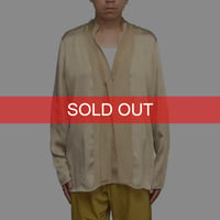 【USED】LANVIN 2013AW Grosgrain Ribbon Skipper Top Champagne Gold