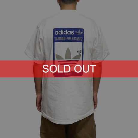 【USED】80's-90's adidas 'LA MARQUE AUX 3 BANDES' T-SHIRT