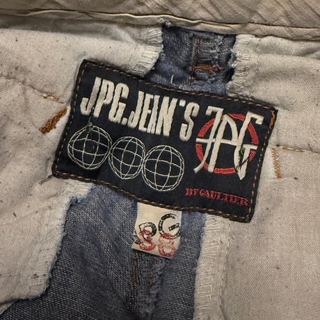 【USED】90's JPG. JEANS BY GAULTIER Y2K Multi Pocket Zip Hem Denim Cargo Pants