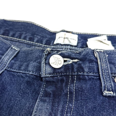 【USED】00's CK Calvin Klein Jeans Denim Painter Shorts Indigo