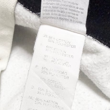 【USED】00's Lotto Italian Sport Design Panel Sweatshirt White / Black