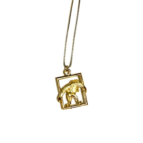 【BOOMBABA BOUTIQUE】(No.36) Framed Monkey Pendant Necklace 925 sterling; gold-filled
