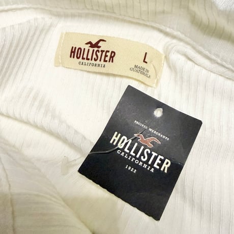 【DEAD STOCK】2010's HOLLISTER Lace-Up Rib Long Sleeve Top