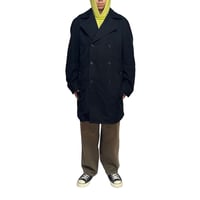 【USED】90's-00's DRIES VAN NOTEN Black Double-Breasted Half Coat
