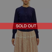 【USED】70'S COVERED BUTTON KNIT CARDIGAN NAVY