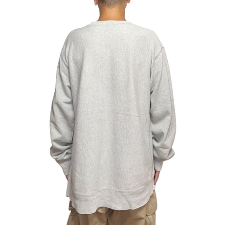 【USED】90's A BATHING APE “BAPESTA” Center Logo Reverse Weave Sweatshirt Grey