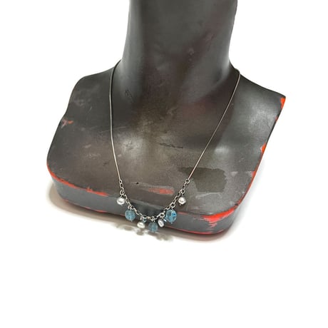 【BOOMBABA BOUTIQUE】(No.21) Beaded Charm Necklace Italy 925 sterling silver