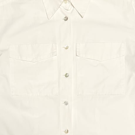 【USED】90's DRIES VAN NOTEN Boxy 3/4 Sleeve Cotton Blouse Made in Belgium