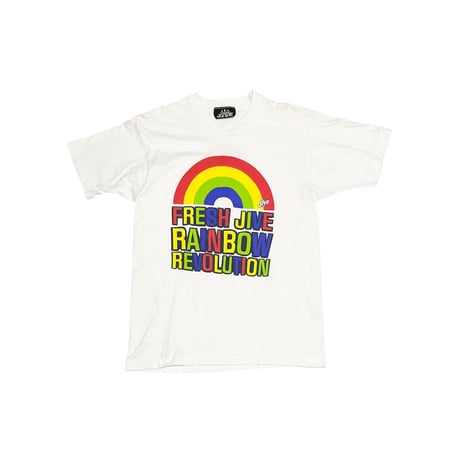 【USED】90's FRESH JIVE “RAINBOW REVOLUTION” Graphic T-shirt