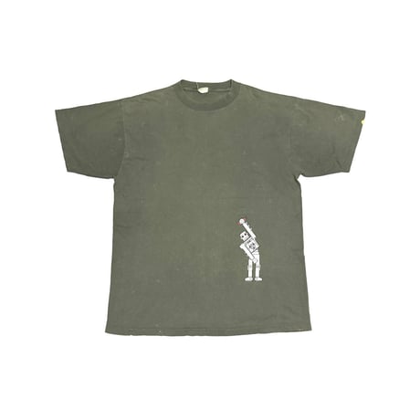 【USED】90's HAZ-MAT Robot Graphic T-shirt Olive