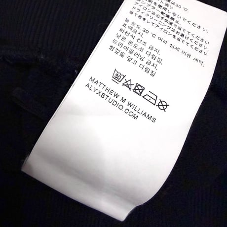 【USED】1017 ALYX 9SM 21AW–22SS Studded Destroyed Sweat Track Pants Black