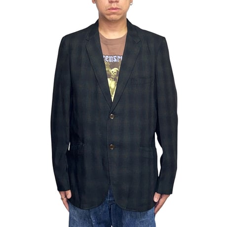 【USED】60's-70's Penney’s TOWNCRAFT Dark Plaid Tailored Jacket