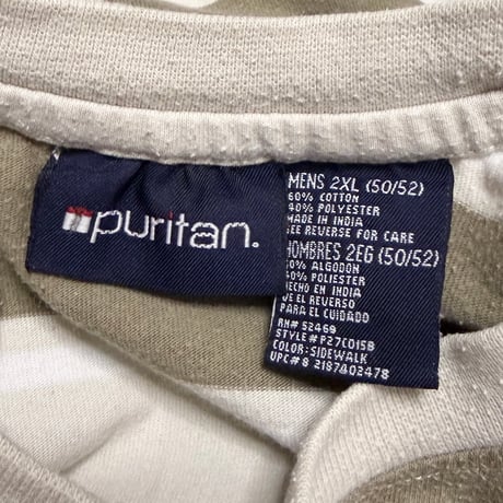 【USED】00's Puritan Multi Stripe Pocket T-shirt