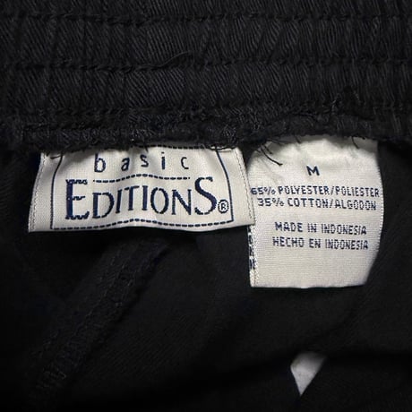 【USED】00's basic EDITIONS Cotton Blend Easy Trousers Black