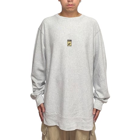 【USED】90's A BATHING APE “BAPESTA” Center Logo Reverse Weave Sweatshirt Grey