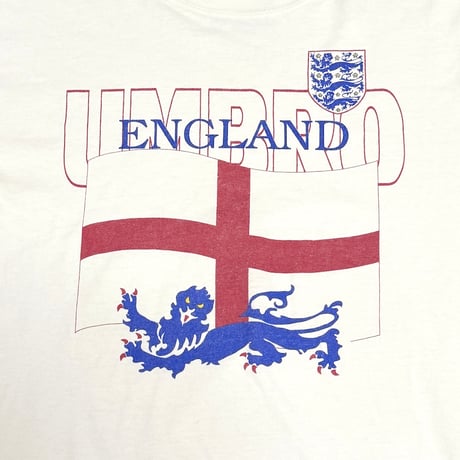 【USED】90's UMBRO England Soccer France ’98 Football Graphic T-shirt
