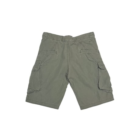 【USED】00's NIKE Ripstop Diagonal Pocket Cargo Shorts Olive