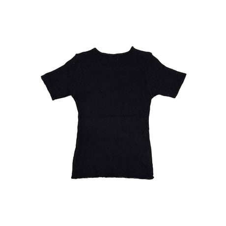 【USED】00's D&G Ribbed Knit T-shirt Black