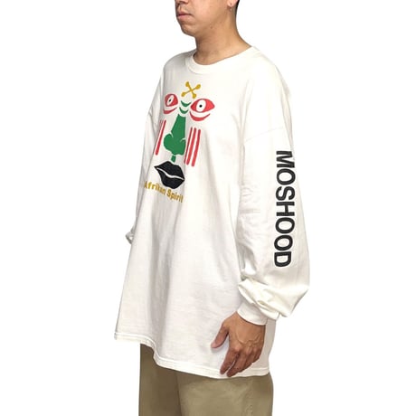 【USED】90's MOSHOOD “Afrikan Spirit” Graphic Long Sleeve T-shirt