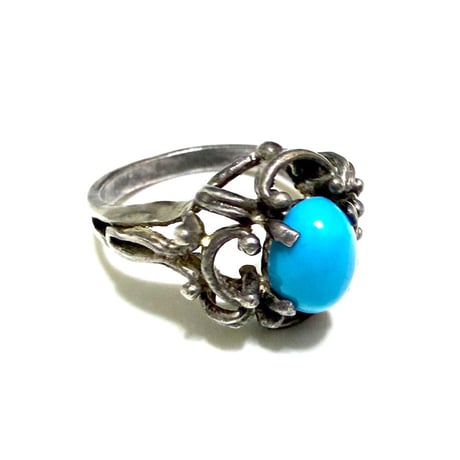 【BOOMBABA BOUTIQUE】(No.25) Sterling Turquoise Ring 925 sterling silver; turquoise