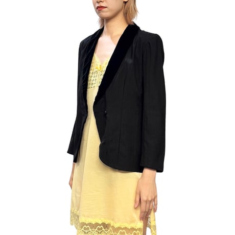 【USED】60's Courrèges Paris Velvet Collar Smoking Jacket Made in France