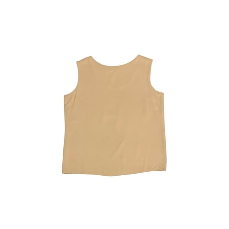 【USED】80's THEOREME PARIS French Viscose Tank Top Beige Made in France
