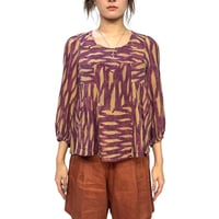 【USED】00's ISABEL MARANT ÉTOILE Abstract Print Silk Blouse