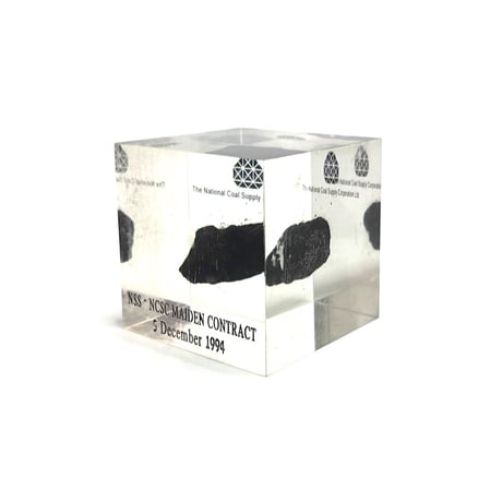 【USED】1994 NCSC “MAIDEN CONTRACT” COAL RESIN OBJECT / ISRAEL
