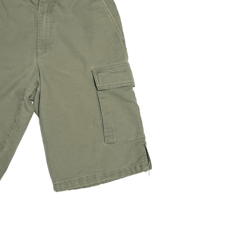 【USED】90's-00's GAP Single Cargo Pocket Cotton Shorts Olive Khaki