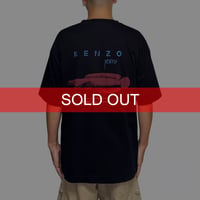 【USED】90's KENZO Jeans Snakehead Fish Print T-shirt Black