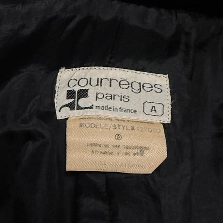 【USED】60's Courrèges Paris Velvet Collar Smoking Jacket Made in France