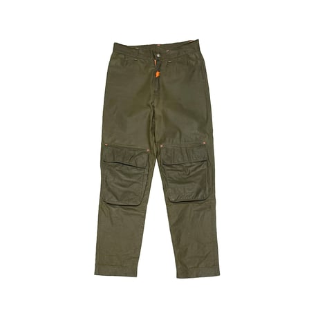 【USED】90's W.&L.T. Coated Cotton 3D Pocket Pants Olive Green