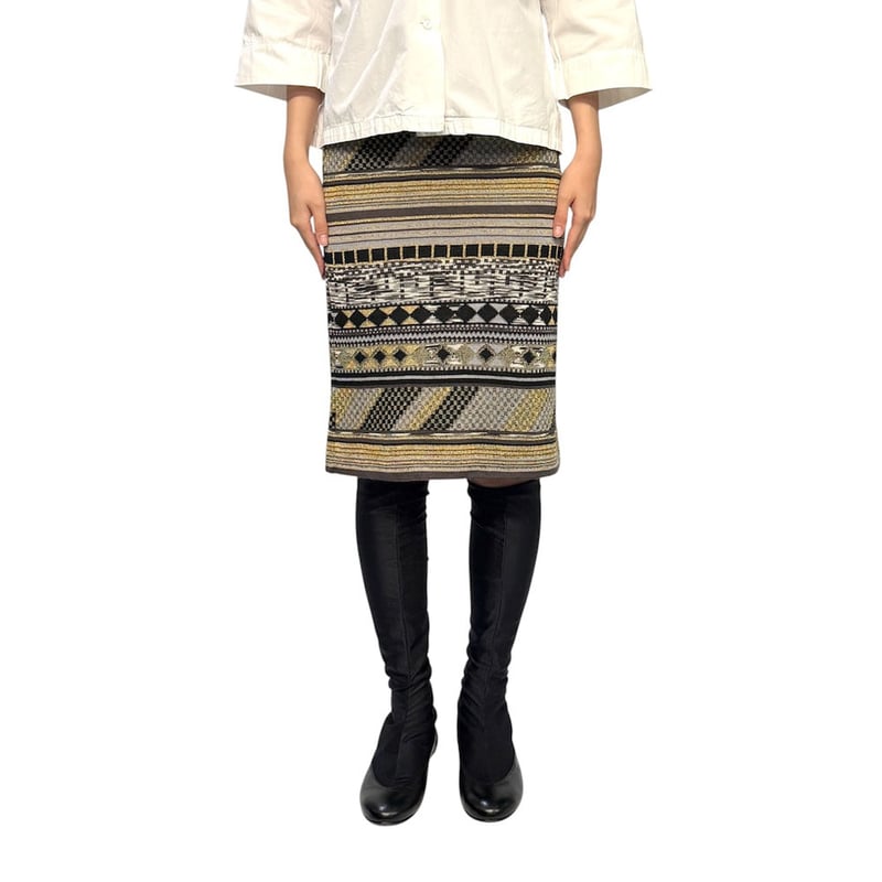 こう USED】80's-90's KENZO JUNGLE Mixed Knit Jacquar