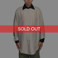 【USED】90's GIANFRANCO FERRE Detachable Collar & Cuffs Silk Dress Shirt